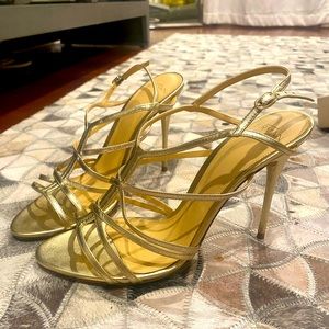 Alexandre Birman Gold Paolla 100 Heels